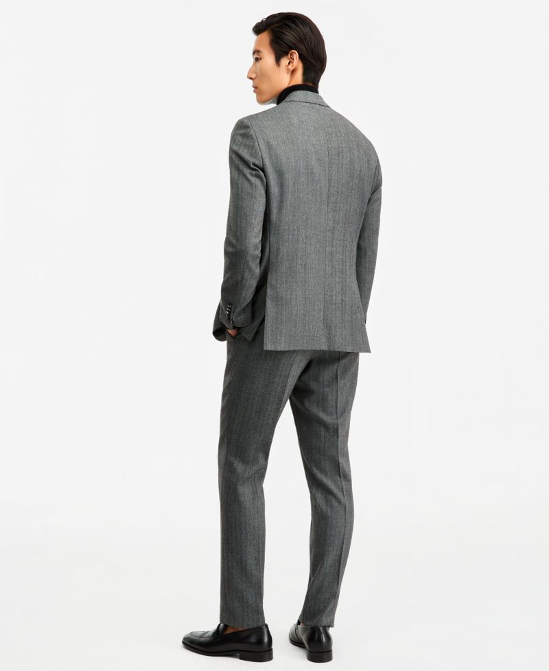 Men's Modern-Fit Herringbone Suit Separates