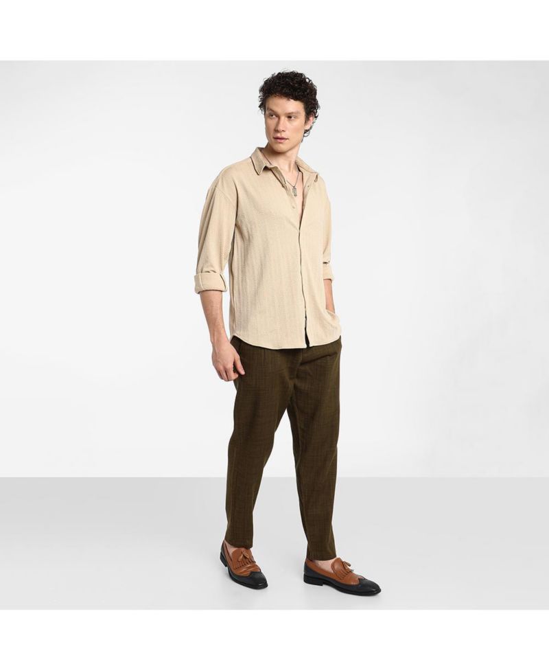 Men's Spear-Textured Shirt
