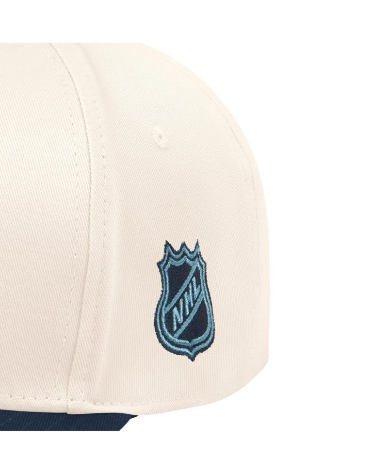 Men's Cream/Navy Chicago Blackhawks Blue Wave Classic Adjustable Hat