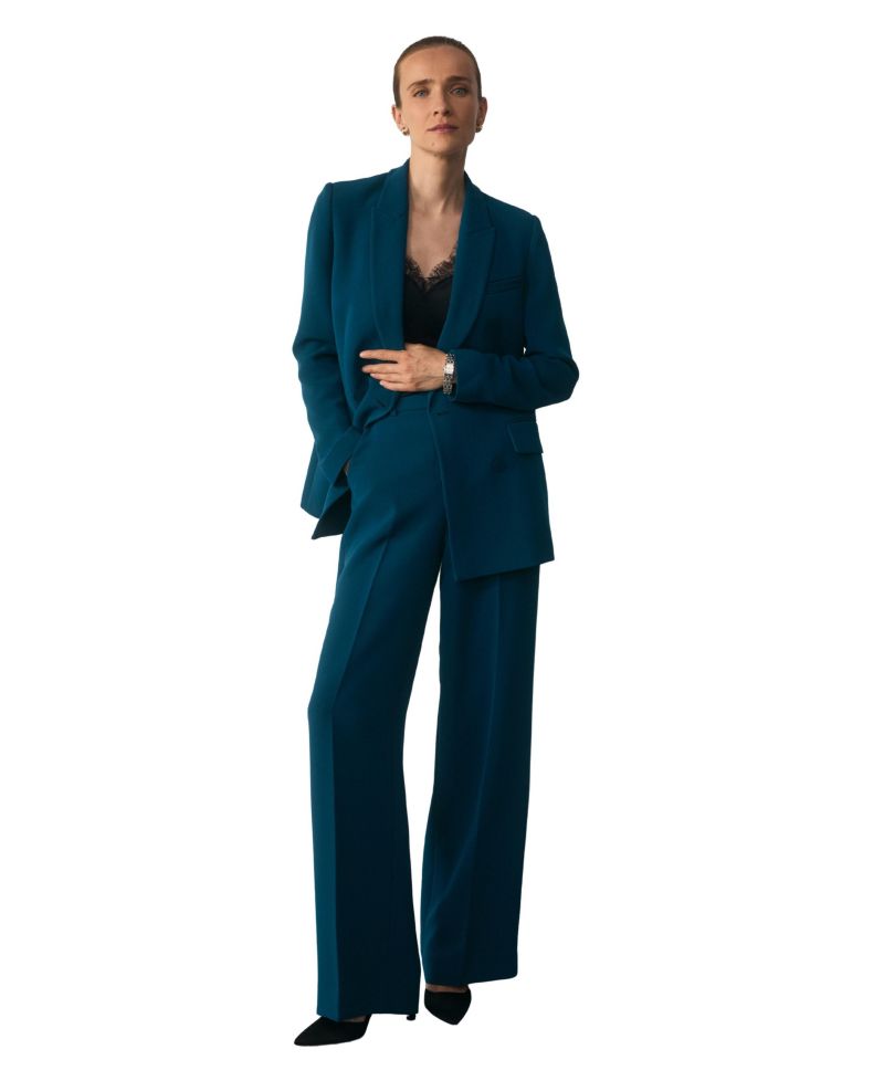 Women's Almeida Longline Wrapped-Waist Blazer