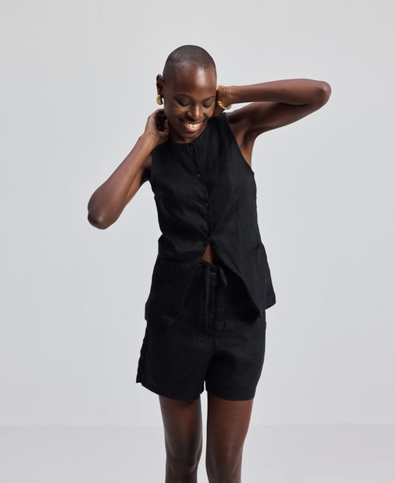 Women's Hemp Vest Jacket