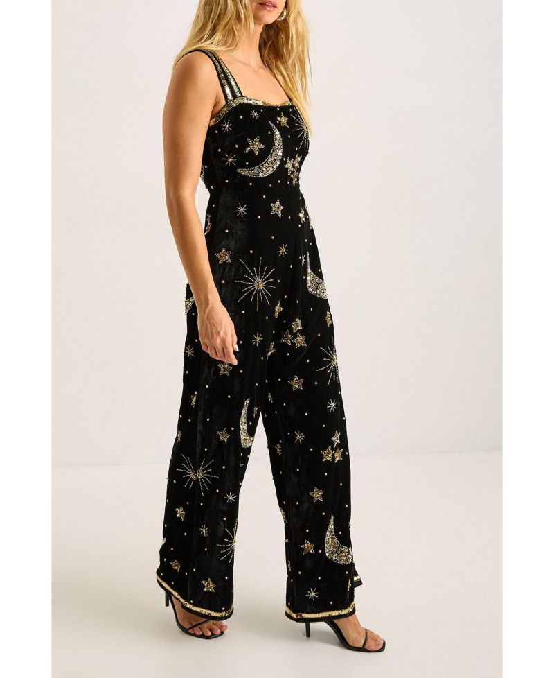 Women's Celestial Square Neck Jumpsuit