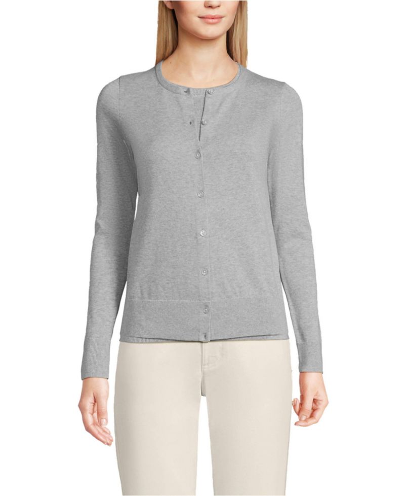 Women's Fine Gauge Cotton Cardigan Sweater