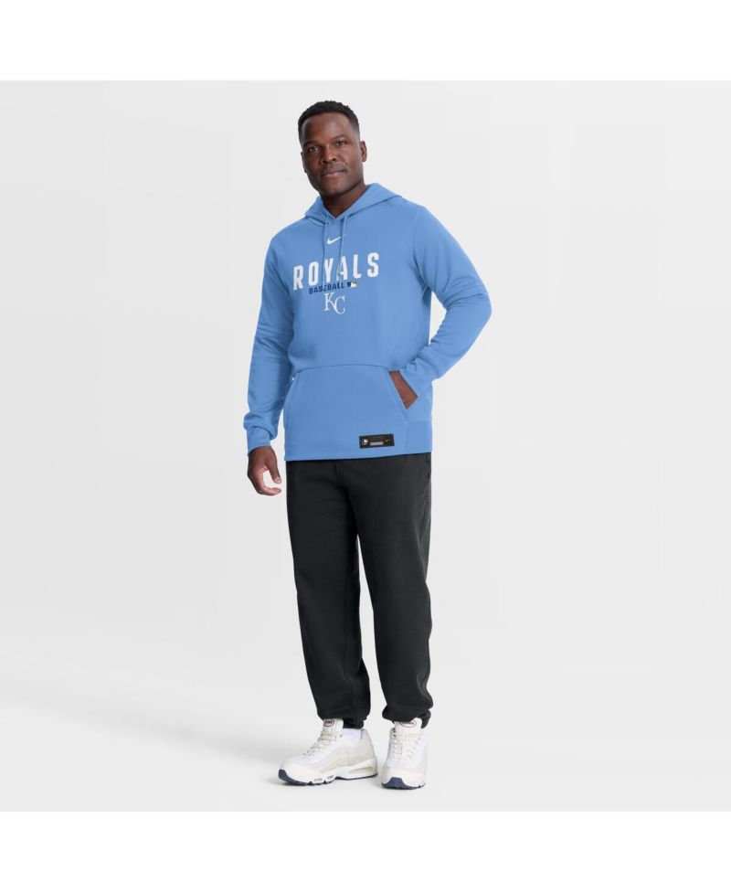 Men's Light Blue Kansas City Royals Authentic Collection Therma-FIT Hoodie