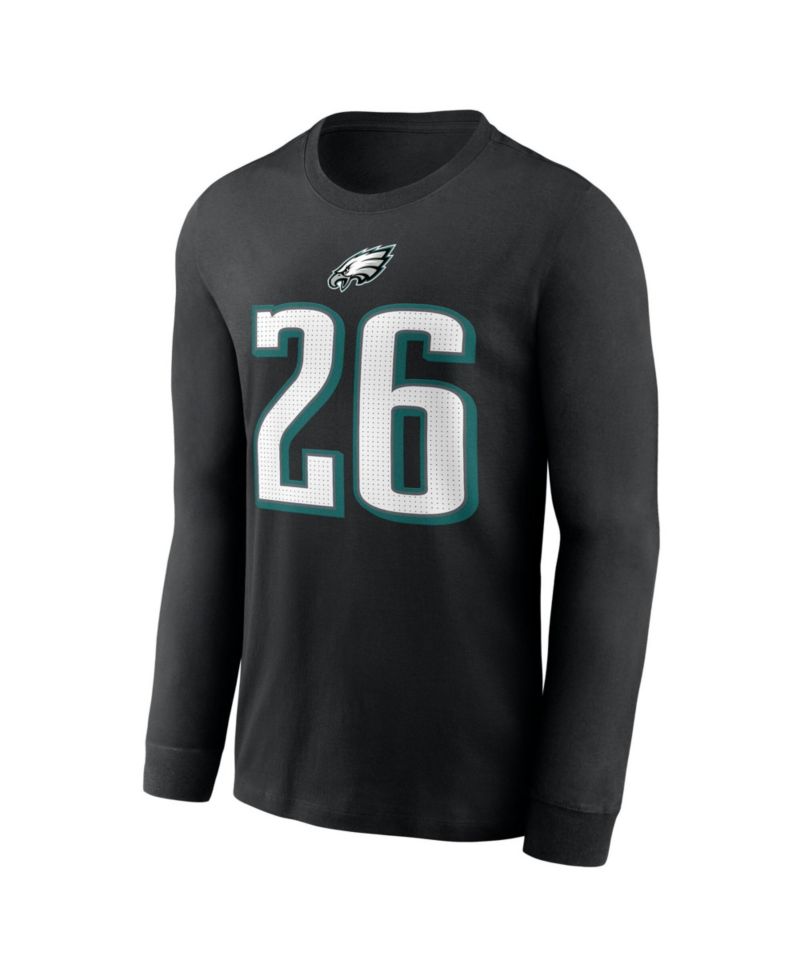 Men's Philadelphia Eagles Saquon Barkley Long Sleeve Crewneck T-Shirt