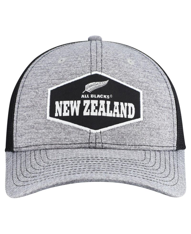 Men's Gray All Blacks Generic Mass Rodeo Patch Trucker Adjustable Hat