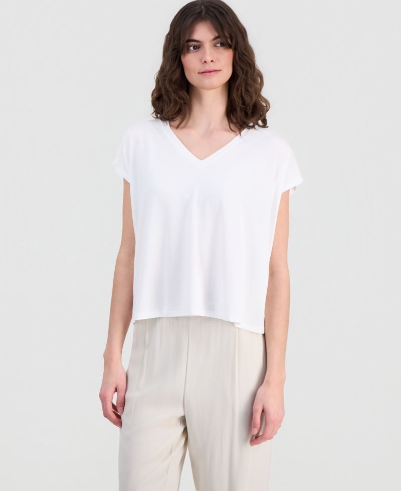 Women's Fine Jersey V-Neck Square Top