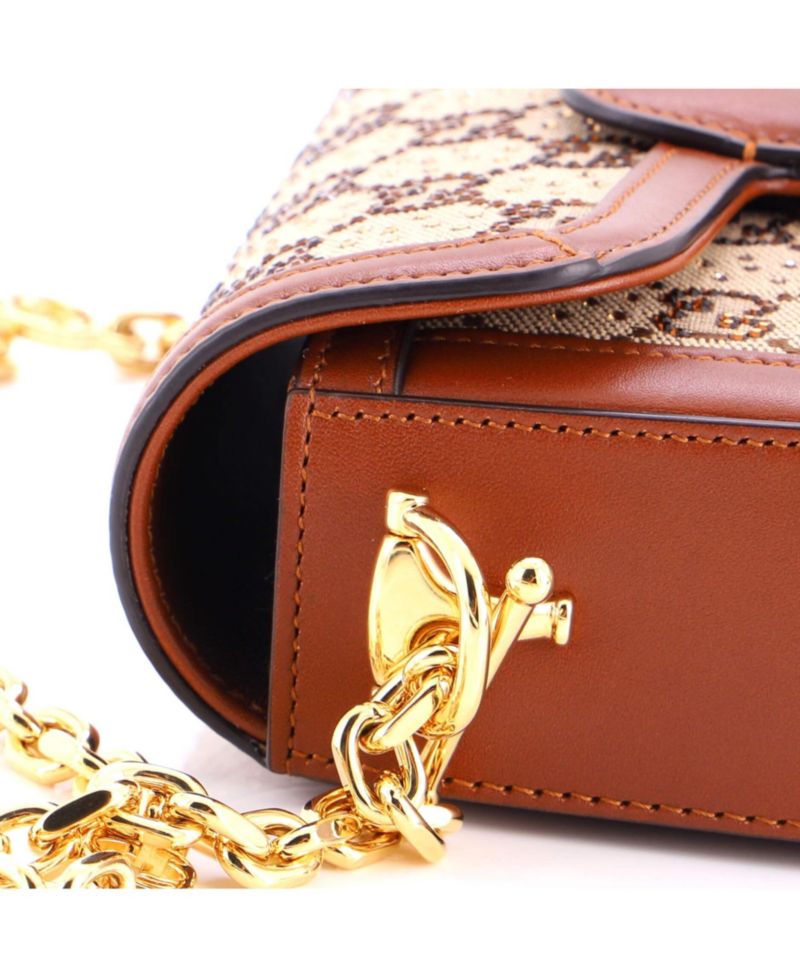 Mini Horsebit 1955 Shoulder Bag Crystal Embellished GG Canvas