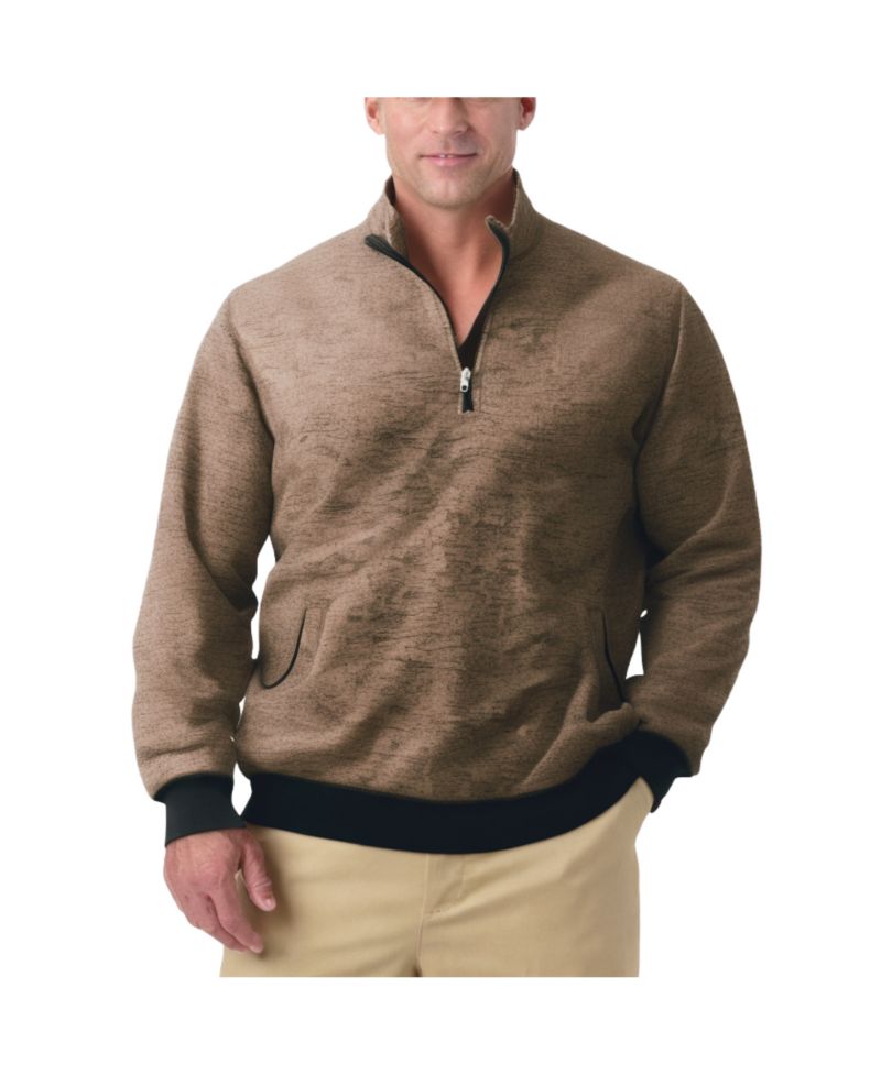 Big & Tall Quarter Zip Fleece Sweater