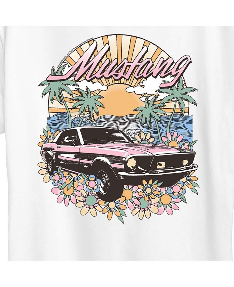 Trendy Plus Size Ford Mustang Graphic T-Shirt