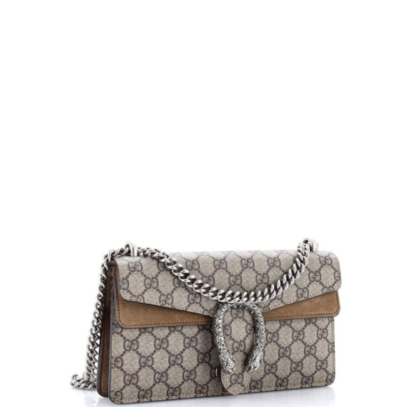 Small Dionysus Bag GG Coated Canvas with Crystal Embellished Metal