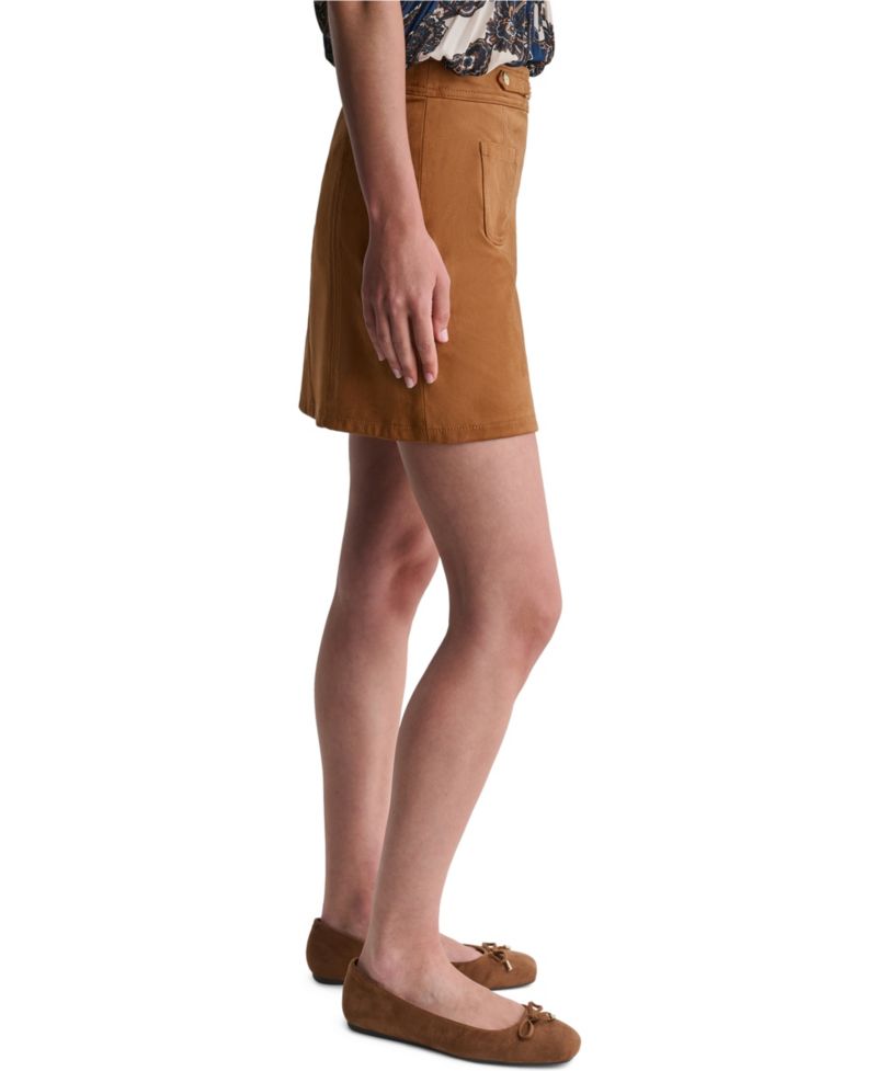 Women's A-Line Mini Patch-Pocket Skirt