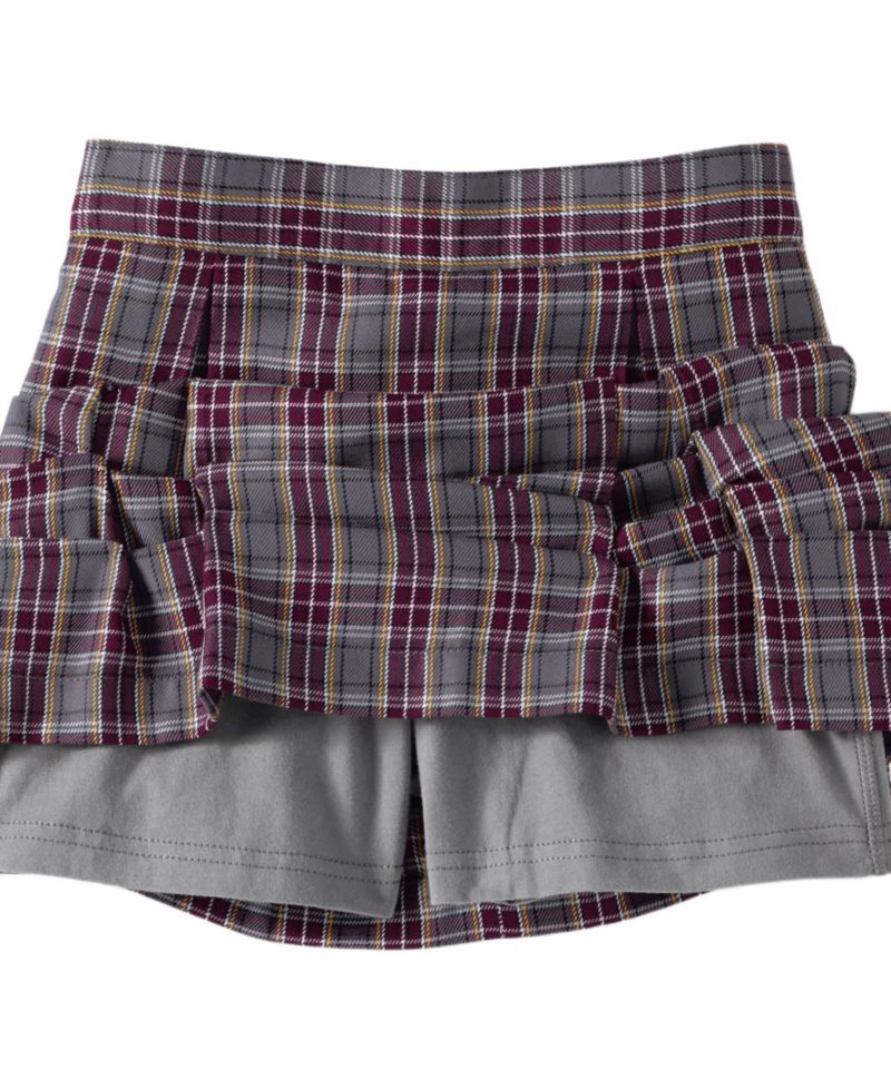 Big Girls Top of Knee Plaid Skort