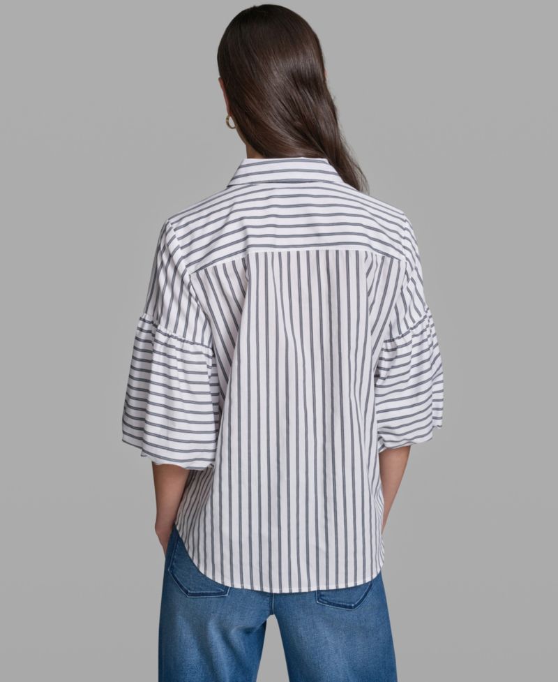 Women's Short-Sleeve Striped Shirt