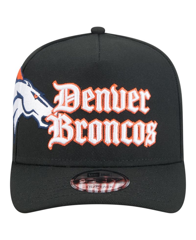 Men's Black Denver Broncos Proud A-Frame 9FIFTY Snapback Hat