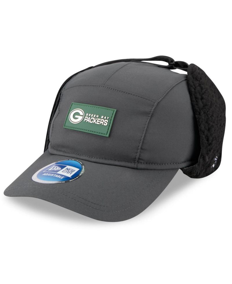 Men's Charcoal Green Bay Packers 2025 Sideline Cold Weather Runner Dog Ear Adjustable Hat