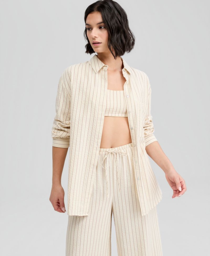 Women's Oversized Striped Shirt