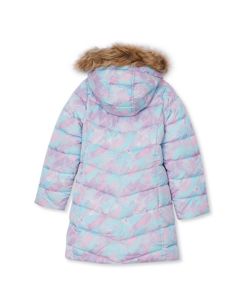 Girls Fleece Lined Printed Parka