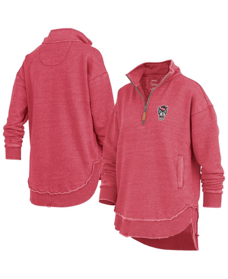 Women's Red NC State Wolfpack Northfork Sojourn Poncho Quarter-Zip Sweatshirt