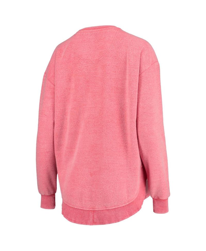 Women's Scarlet Distressed Nebraska Huskers Ponchoville Pullover Sweatshirt