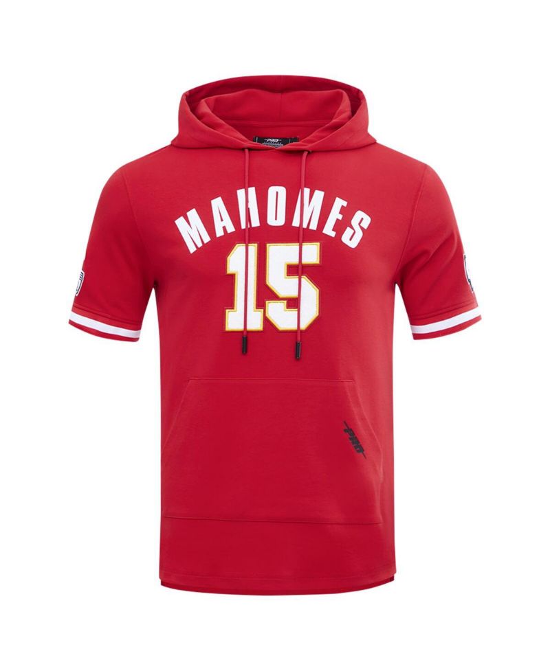 Men's Patrick Mahomes Red Kansas City Chiefs Player Name & Number Hoodie T-Shirt