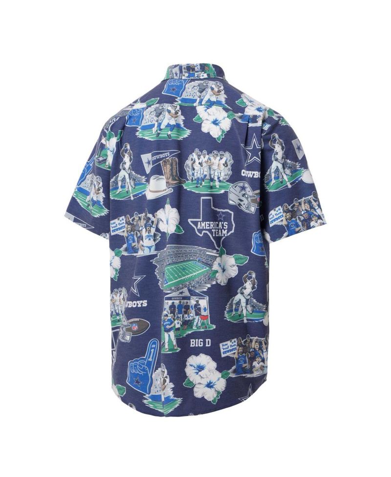 Men's Navy Dallas Cowboys Scenic Button-Down Shirt