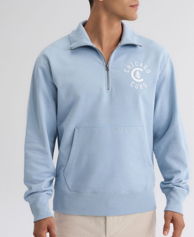 Men's Chicago Cubs Iconic Quarter-Zip Relaxed-Fit Sweatshirt