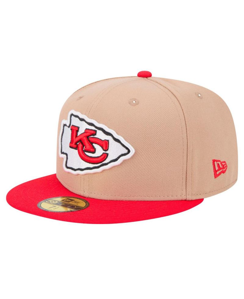 Men's Tan Kansas City Chiefs Logo Main 59FIFTY Fitted Hat