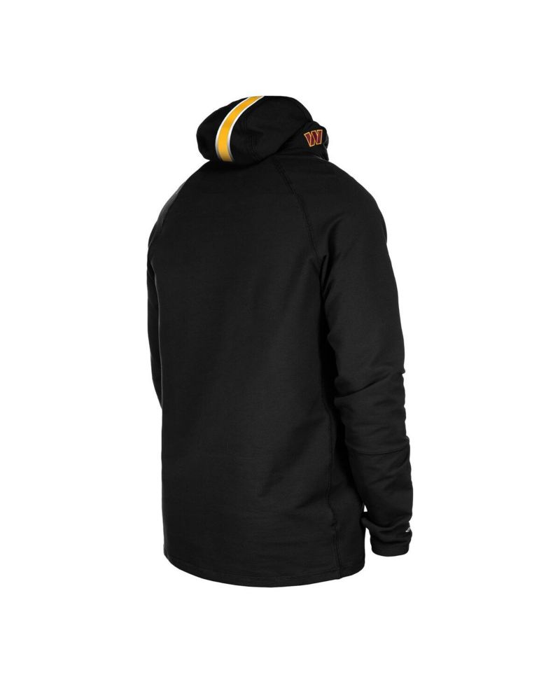 Men's Black Washington Commanders Functional Fandom Balaclava Helmet Stripe Tri-Blend Hoodie