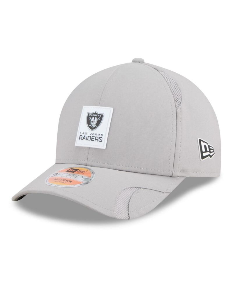 Men's Gray Las Vegas Raiders 2025 Sideline M-Crown 9FORTY Adjustable Hat