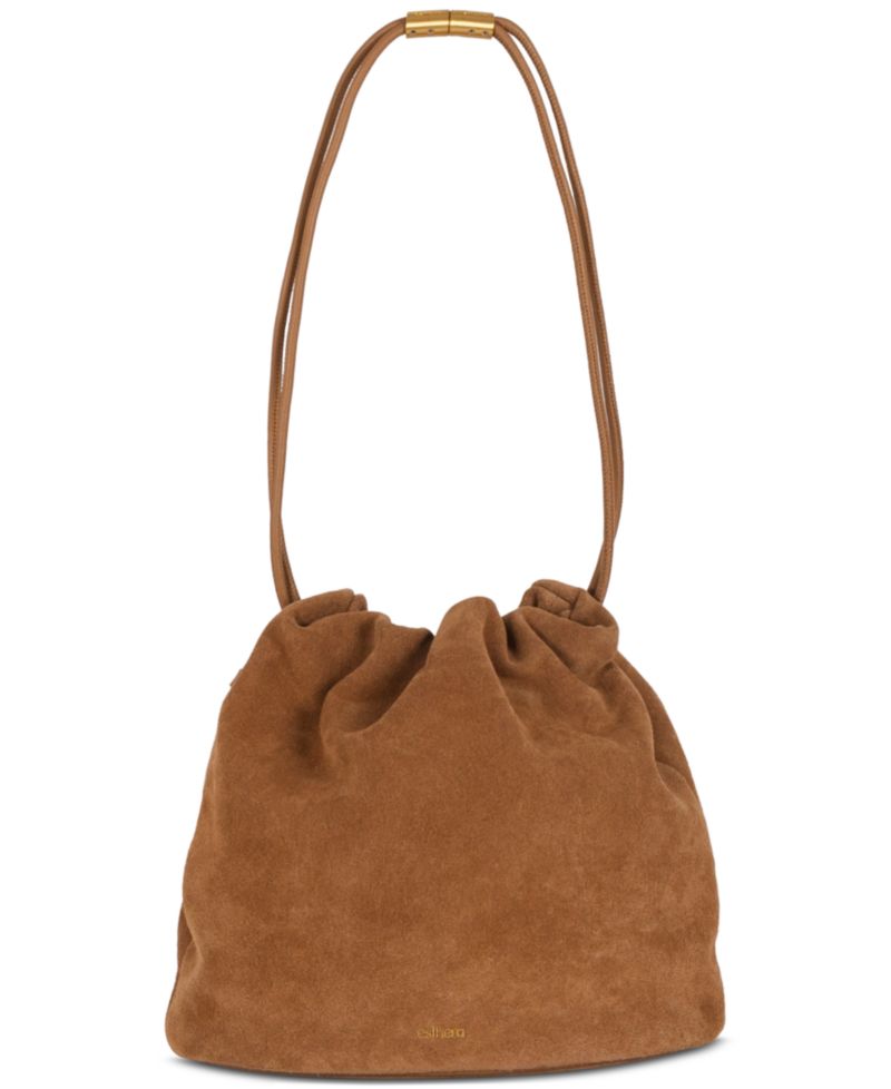 Suede Leather Convertible Small Crossbody Handbag