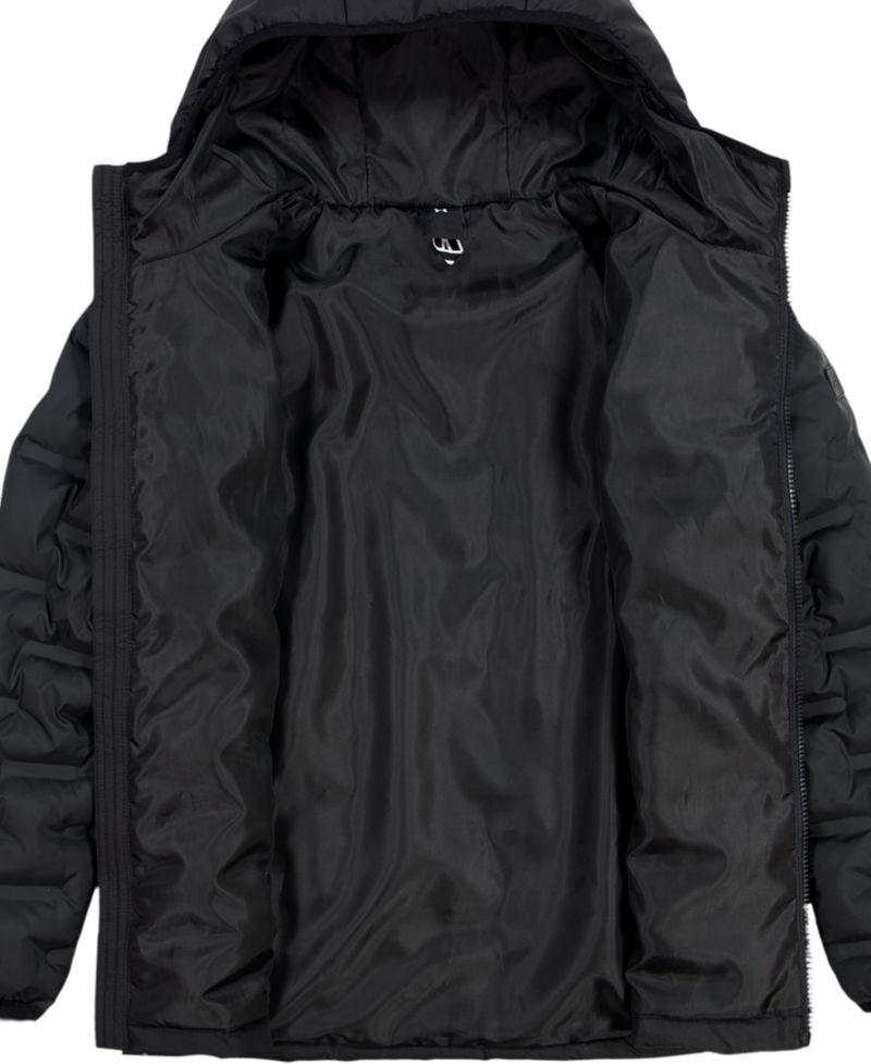 Boys' 8-20 Solid Blue Full-Zip Puffer Hooded Jacket