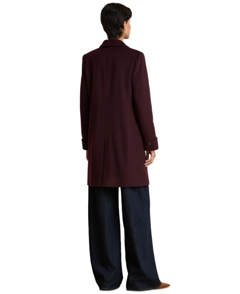 Petite Notched-Collar Walker Coat