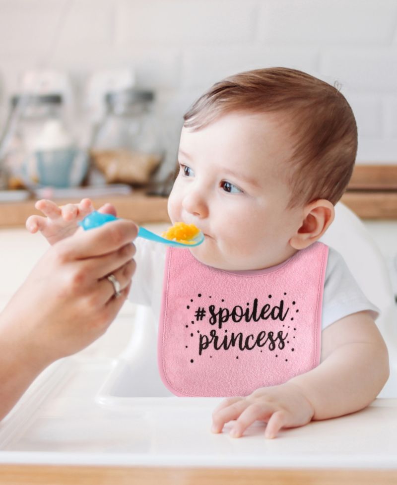 Cotton Feeding Baby Bib, 8pk Girls
