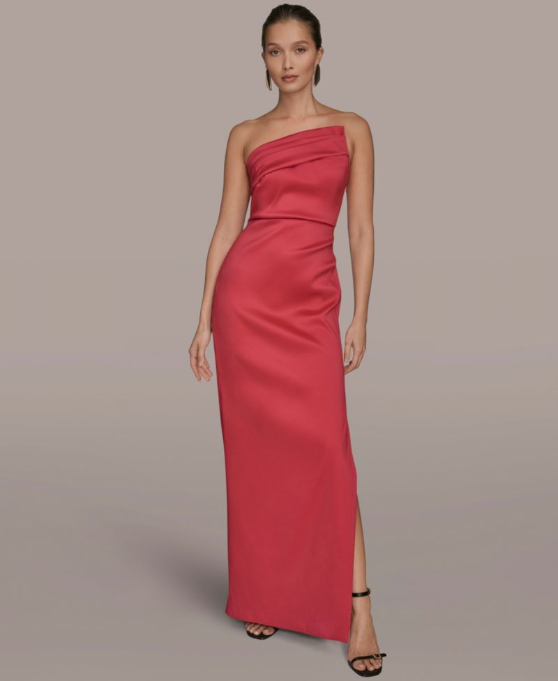 Women's Ruched Strapless Gown