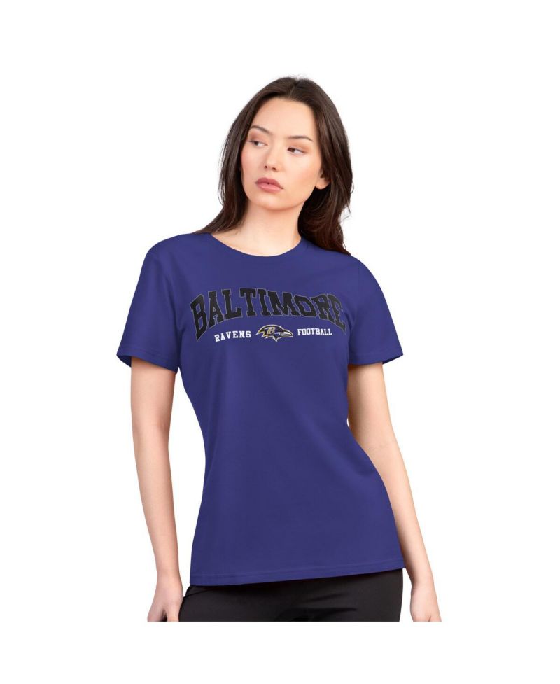 Women's Purple Baltimore Ravens Super-Slim Lightweight Winning Crew T-Shirt