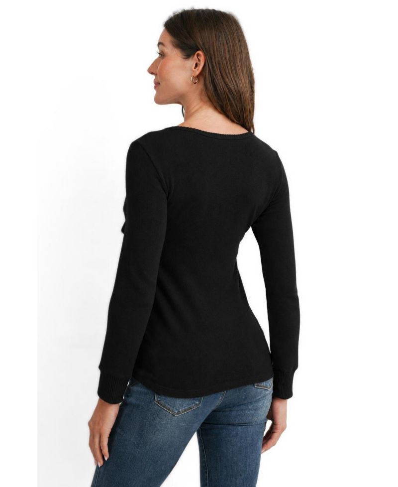 Maternity Nursing Brushed-Knit Sweater