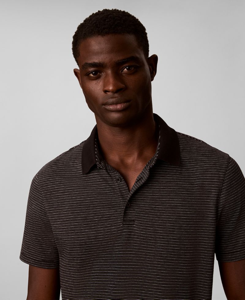 Men's Supima Cotton Stripe Polo Shirt
