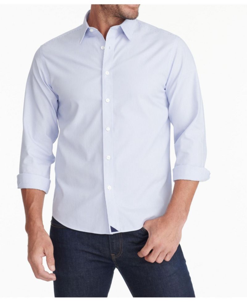 Men's Regular Fit Wrinkle-Free Bordeaux Button Up Shirt