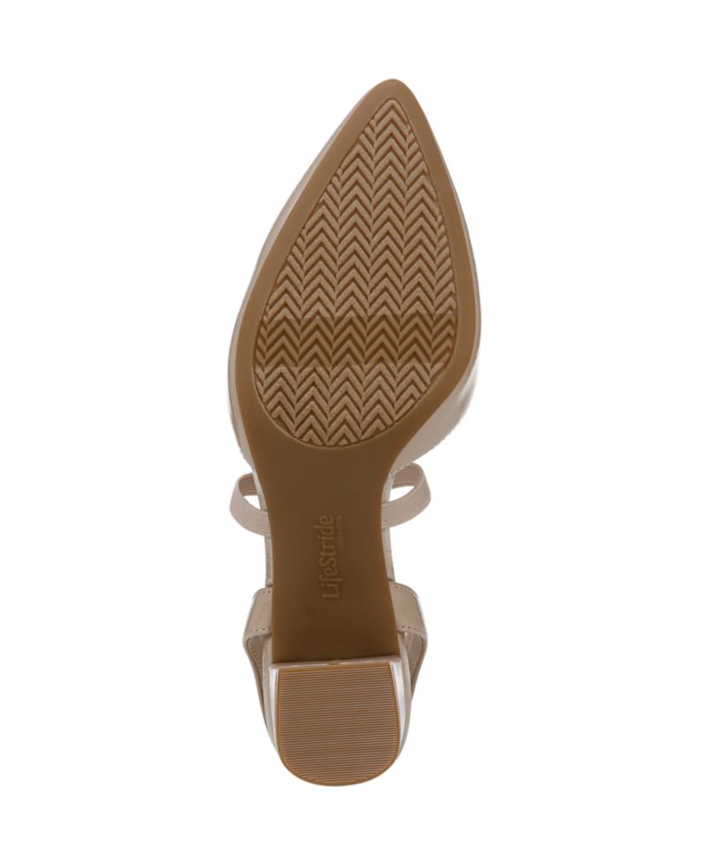 Women's April Block Heel Ankle Strap Slingback Pumps