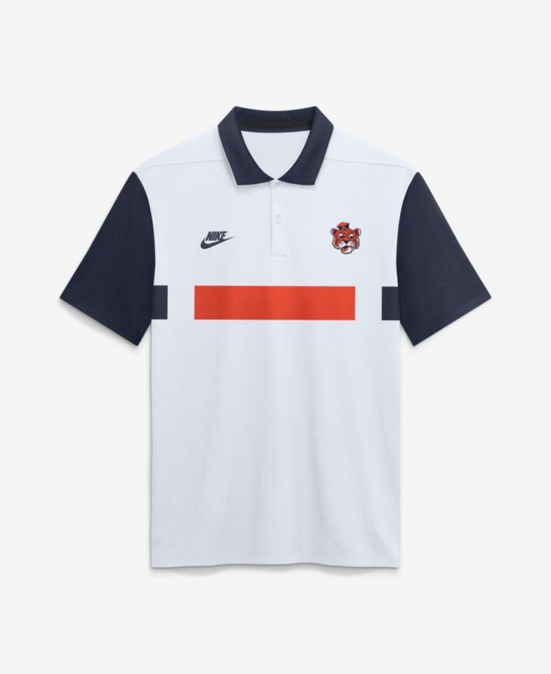 Men's White Auburn Tigers Legacy Vapor Logo Dri-FIT Polo