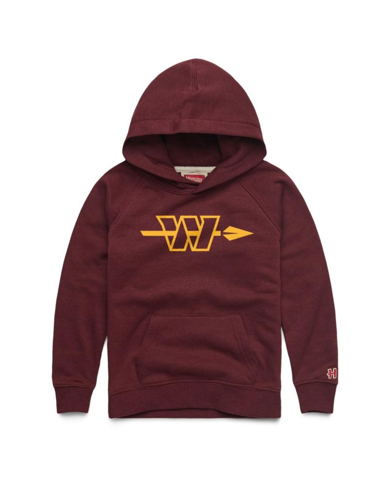 Big Boys and Girls Burgundy Washington Commanders Alternate Logo Tri-Blend Hoodie