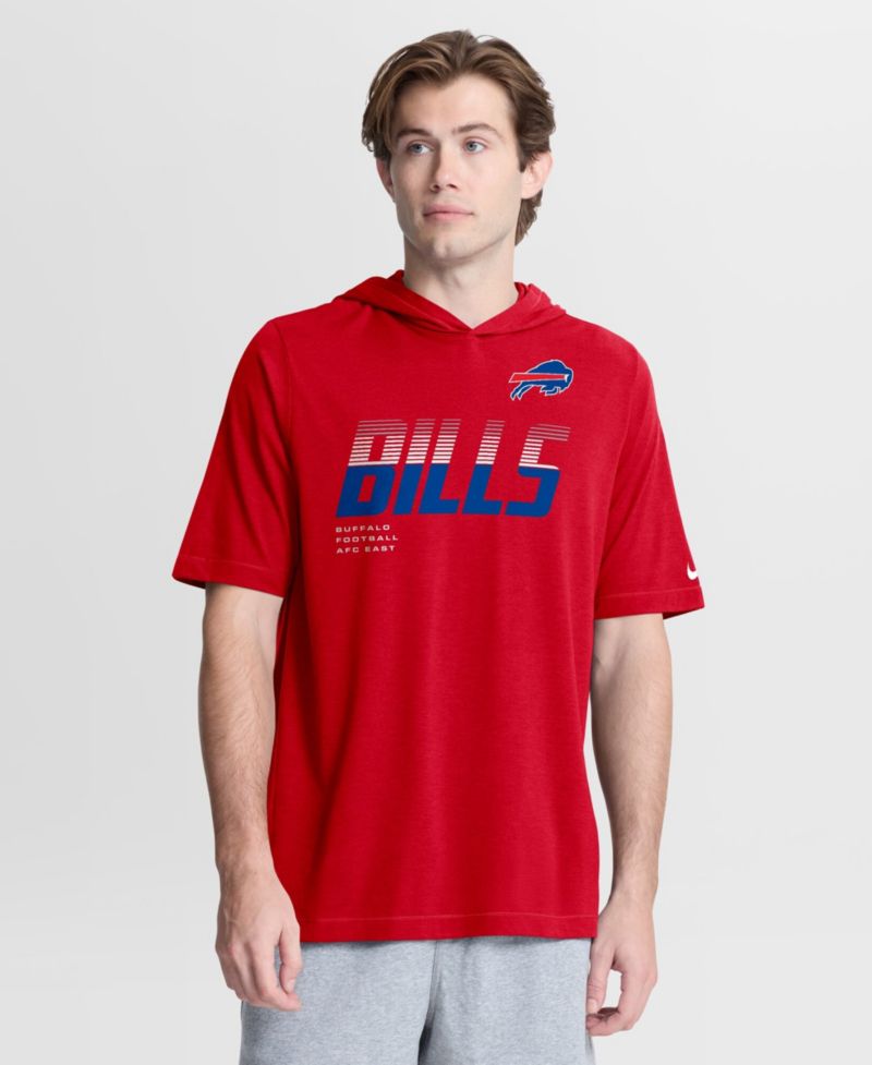 Men's Red Buffalo Bills Tri-Blend Hooded T-Shirt