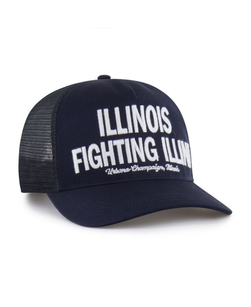 Men's Navy Illinois Fighting Illini Contemporary Hitch Trucker Adjustable Hat