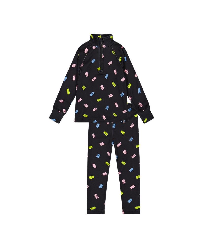 Big Girls (6-14) Two Piece Thermal Underwear Printed Gummy Bears