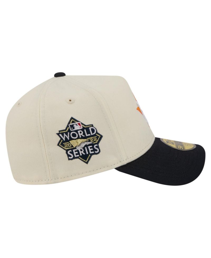 Men's Cream Houston Astros Chrome A-Frame 59FORTY Fitted Hat
