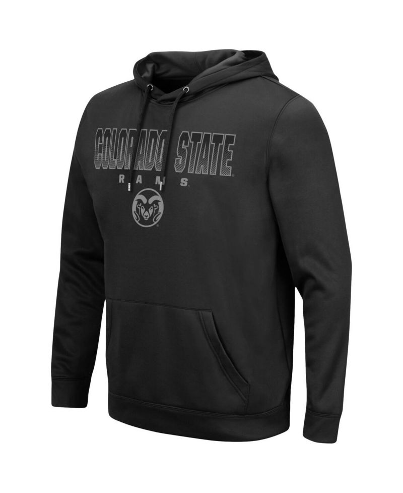 Men's Black Colorado State Rams Blackout 3.0 Pullover Hoodie