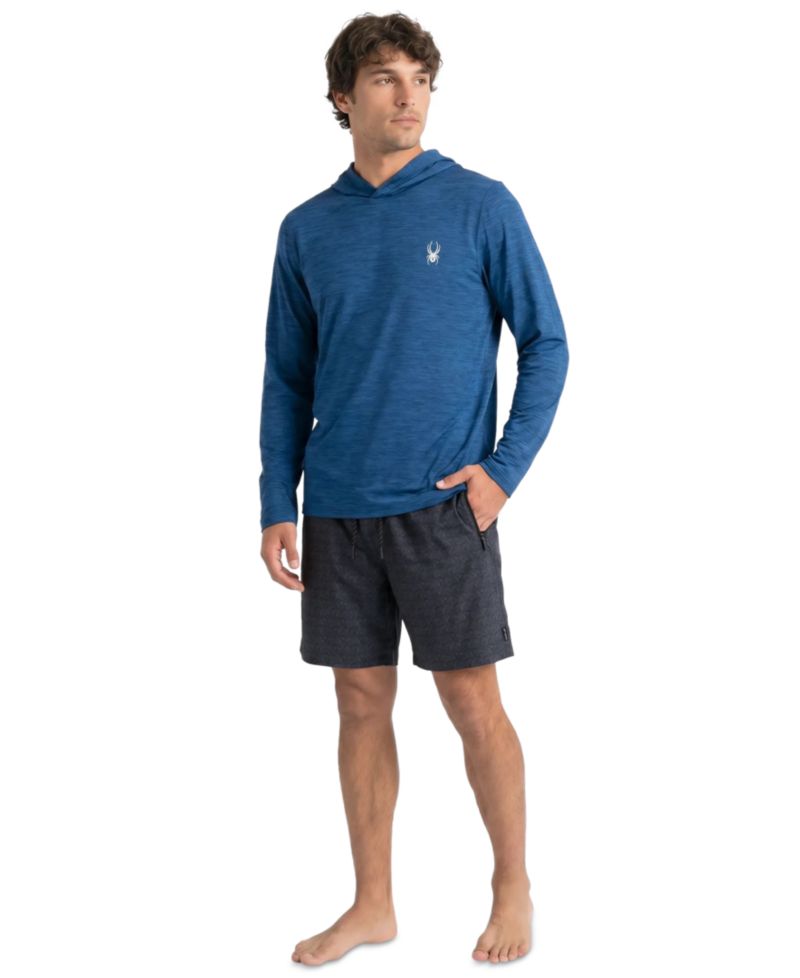 Men's Classic Heather Hooded Long-Sleeve Rash Guard