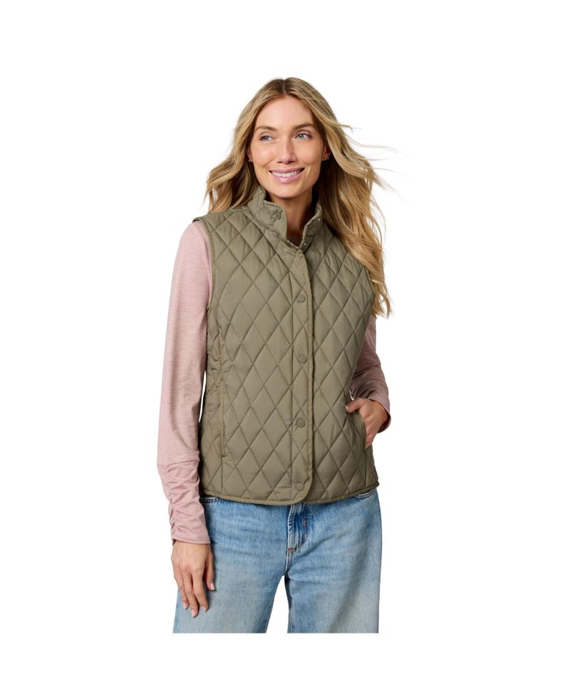 Women's Cirrus Diamond Quilted Button Down Vest