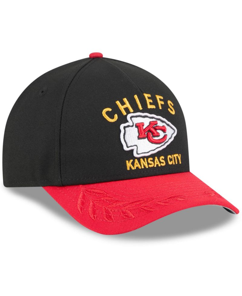 Men's Black/Red Kansas City Chiefs 2025 NFL Draft 9FORTY A-Frame M-Crown Adjustable Hat